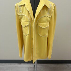 Vintage Ron Postal of Beverly Hills 2 piece yellow suit. Size Medium.